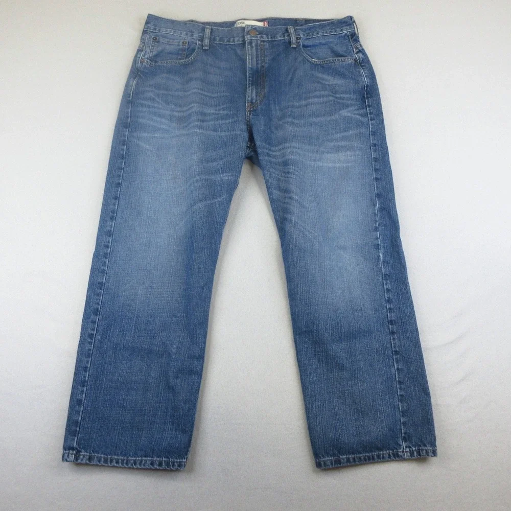 Levis 569 Jeans Mens 38x30 Blue Denim Loose Straight Medium Wash 100% Cotton
